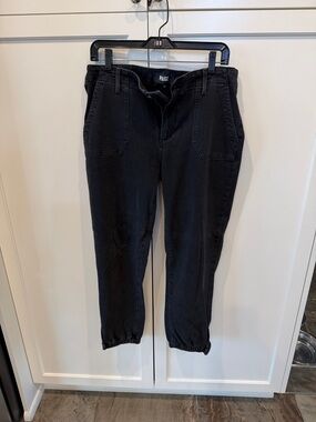 PAIGE women’s.  Black Cargo-Style Jogger Pants
